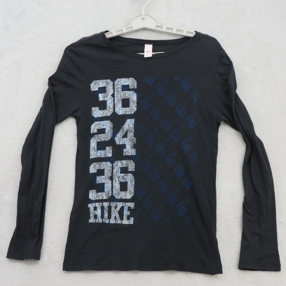Hooters Hollywood HYP L Long Sleeve Shirt 36 24 36 Hike Football Y2K Graphic Tee